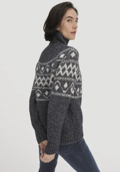 hessnatur Strick Pullover Relaxed aus Alpaka mit Bio-Baumwolle von|Damen Pullover
