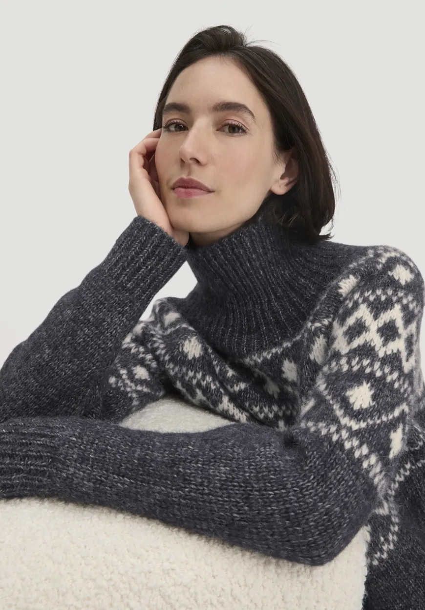 hessnatur Strick Pullover Relaxed aus Alpaka mit Bio-Baumwolle von|Damen Pullover