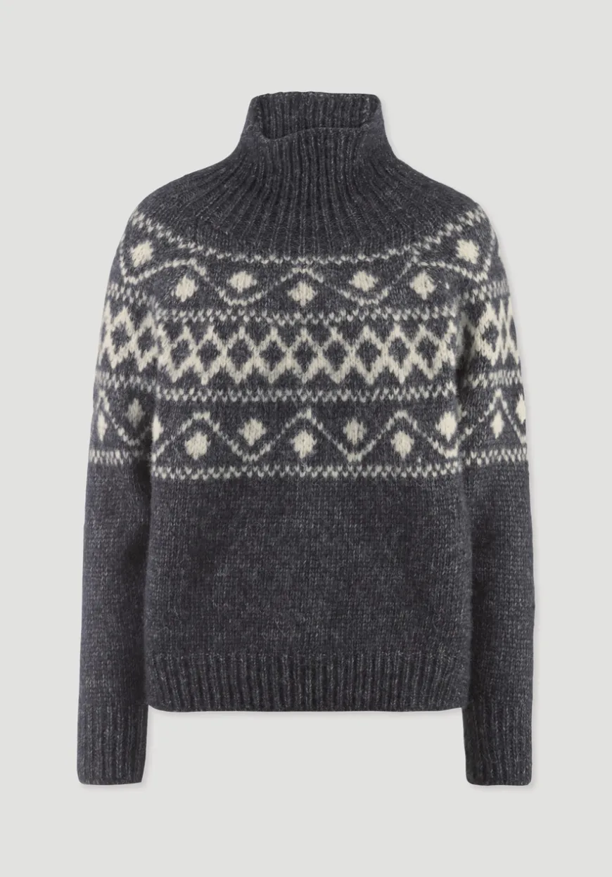 hessnatur Strick Pullover Relaxed aus Alpaka mit Bio-Baumwolle von|Damen Pullover