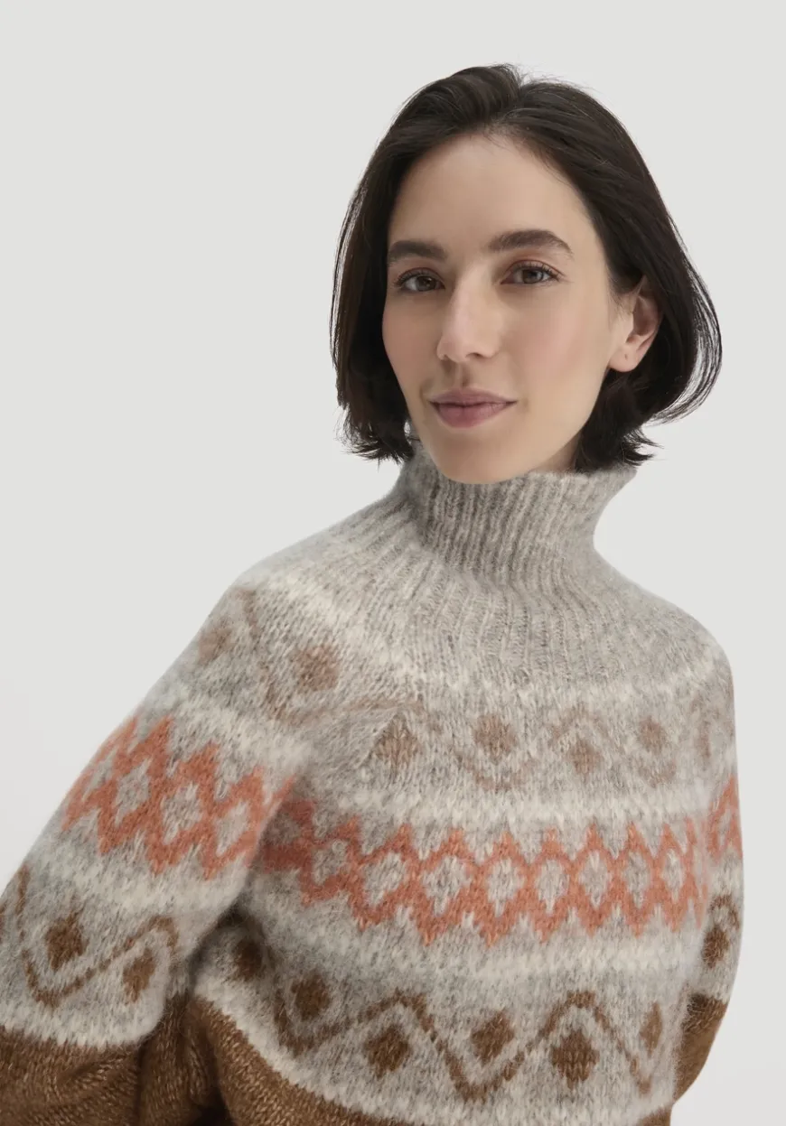 hessnatur Strick Pullover Relaxed aus Alpaka mit Bio-Baumwolle von|Damen Pullover