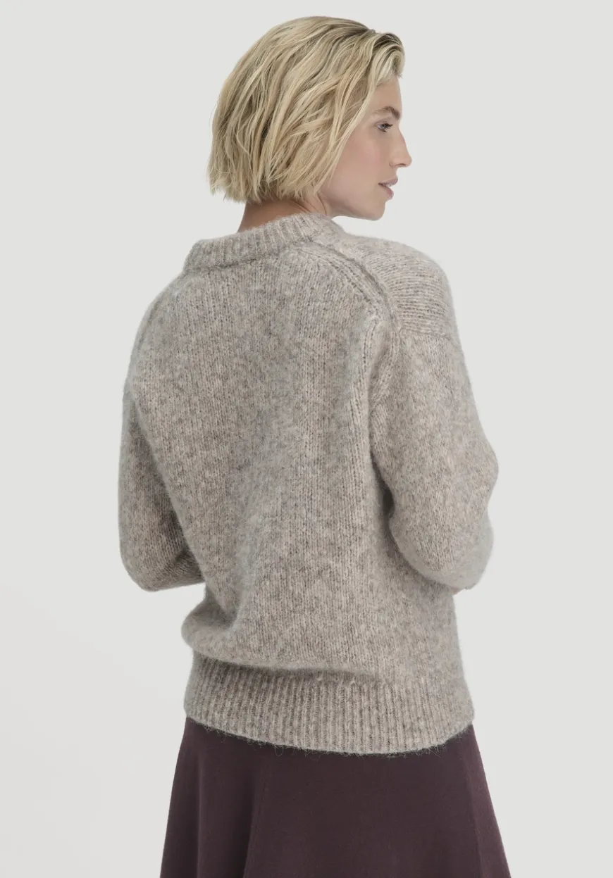 hessnatur Strick Pullover Relaxed aus Alpaka mit Bio-Baumwolle von|Damen Pullover