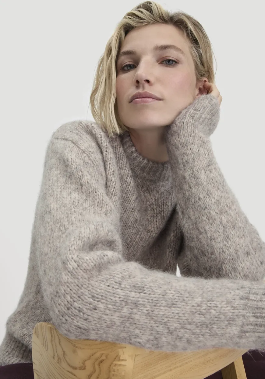 hessnatur Strick Pullover Relaxed aus Alpaka mit Bio-Baumwolle von|Damen Pullover