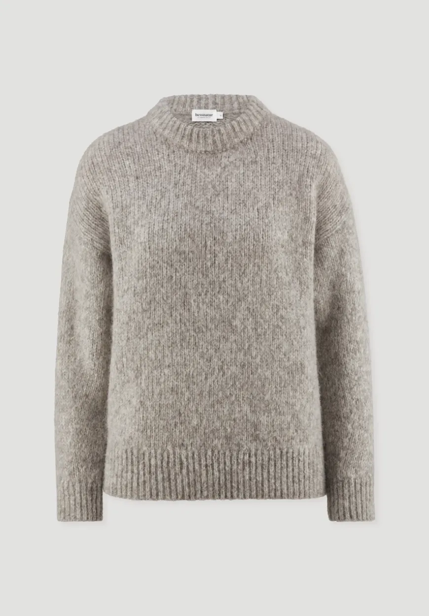 hessnatur Strick Pullover Relaxed aus Alpaka mit Bio-Baumwolle von|Damen Pullover