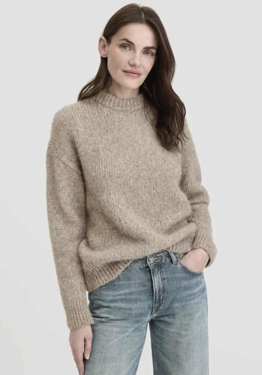 hessnatur Strick Pullover Relaxed aus Alpaka mit Bio-Baumwolle von|Damen Pullover