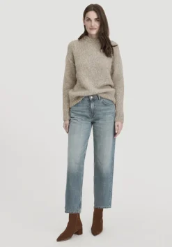 hessnatur Strick Pullover Relaxed aus Alpaka mit Bio-Baumwolle von|Damen Pullover