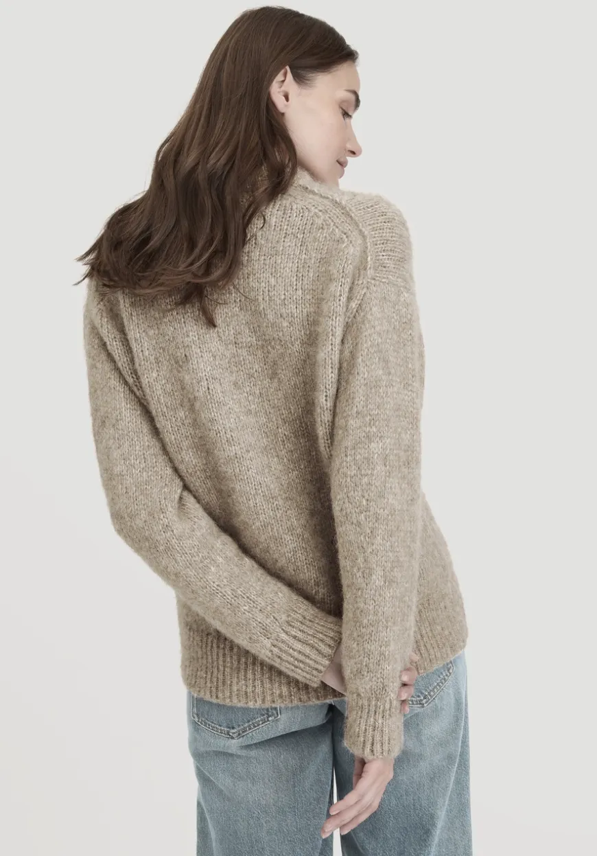 hessnatur Strick Pullover Relaxed aus Alpaka mit Bio-Baumwolle von|Damen Pullover