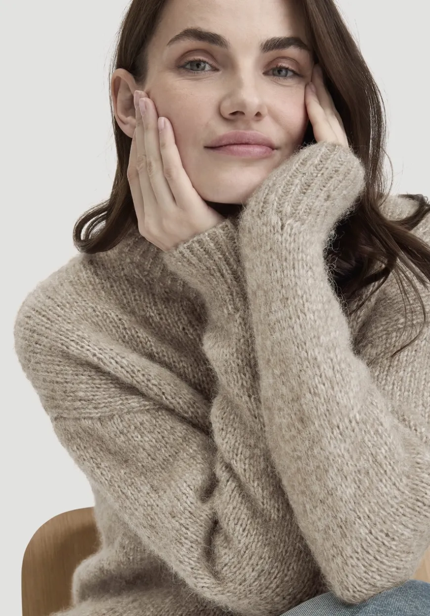 hessnatur Strick Pullover Relaxed aus Alpaka mit Bio-Baumwolle von|Damen Pullover