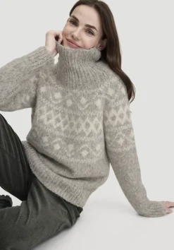 hessnatur Strick Pullover Relaxed aus Alpaka mit Bio-Baumwolle von|Damen Pullover