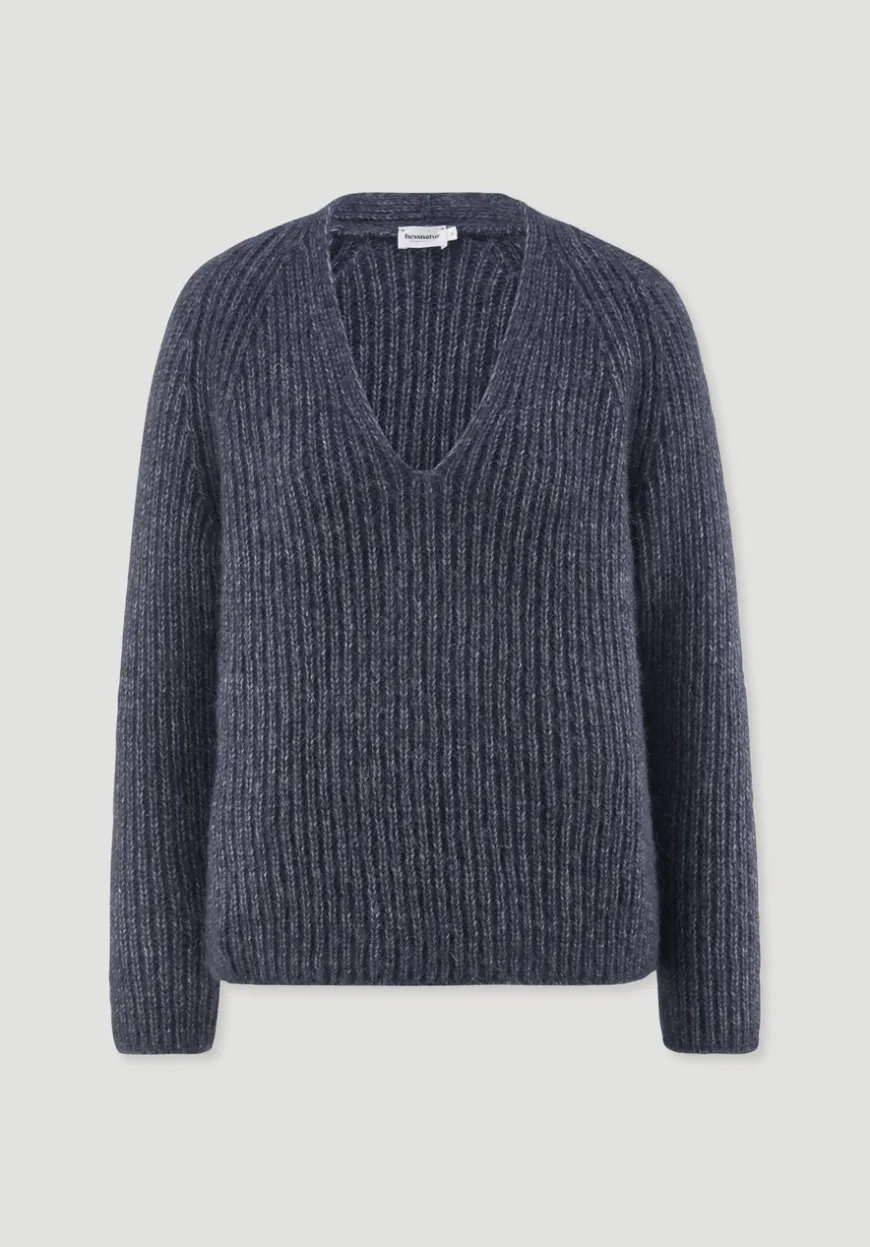 hessnatur Strick Pullover Relaxed aus Alpaka mit Bio-Baumwolle von|Damen Pullover