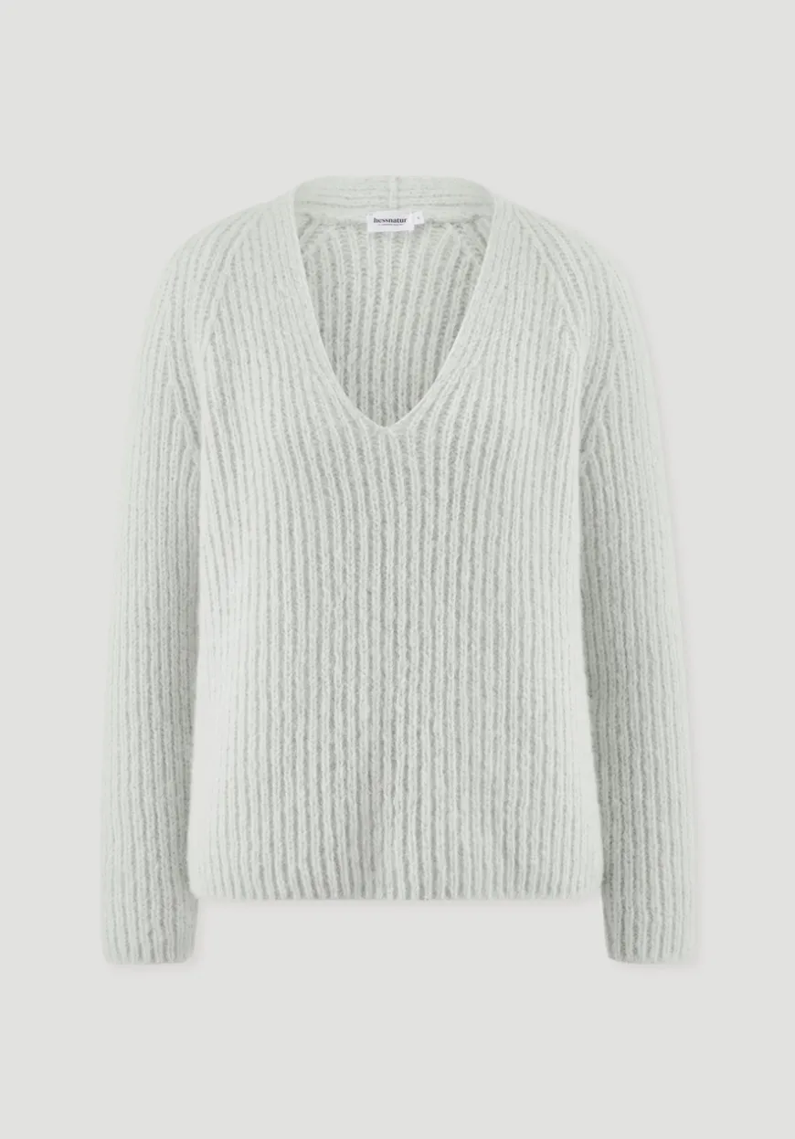 hessnatur Strick Pullover Relaxed aus Alpaka mit Bio-Baumwolle von|Damen Pullover