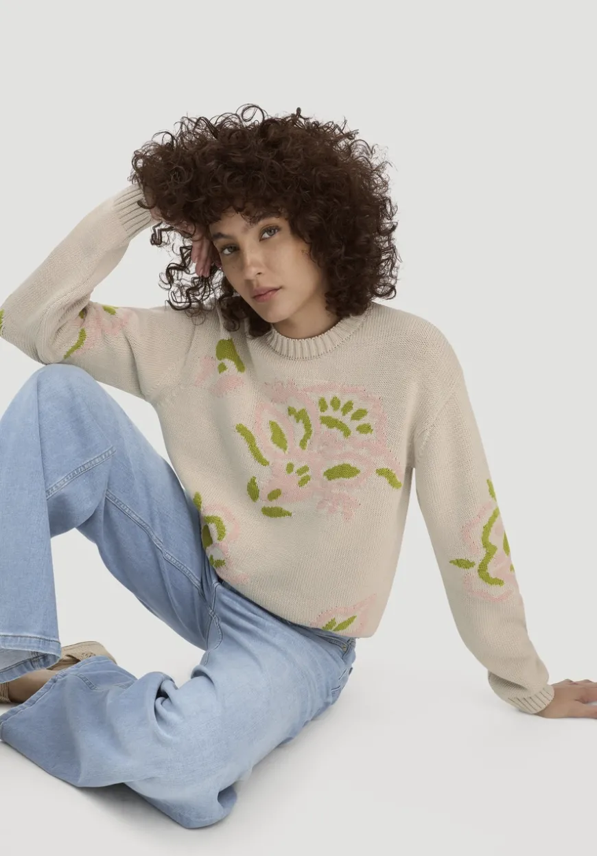 hessnatur Strick Pullover Relaxed aus reiner Baumwolle von|Damen Pullover