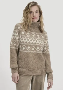 hessnatur Strick Pullover Relaxed aus Alpaka mit Bio-Baumwolle von|Damen Pullover