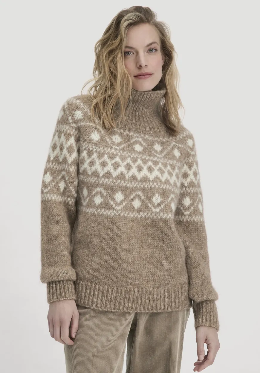 hessnatur Strick Pullover Relaxed aus Alpaka mit Bio-Baumwolle von|Damen Pullover