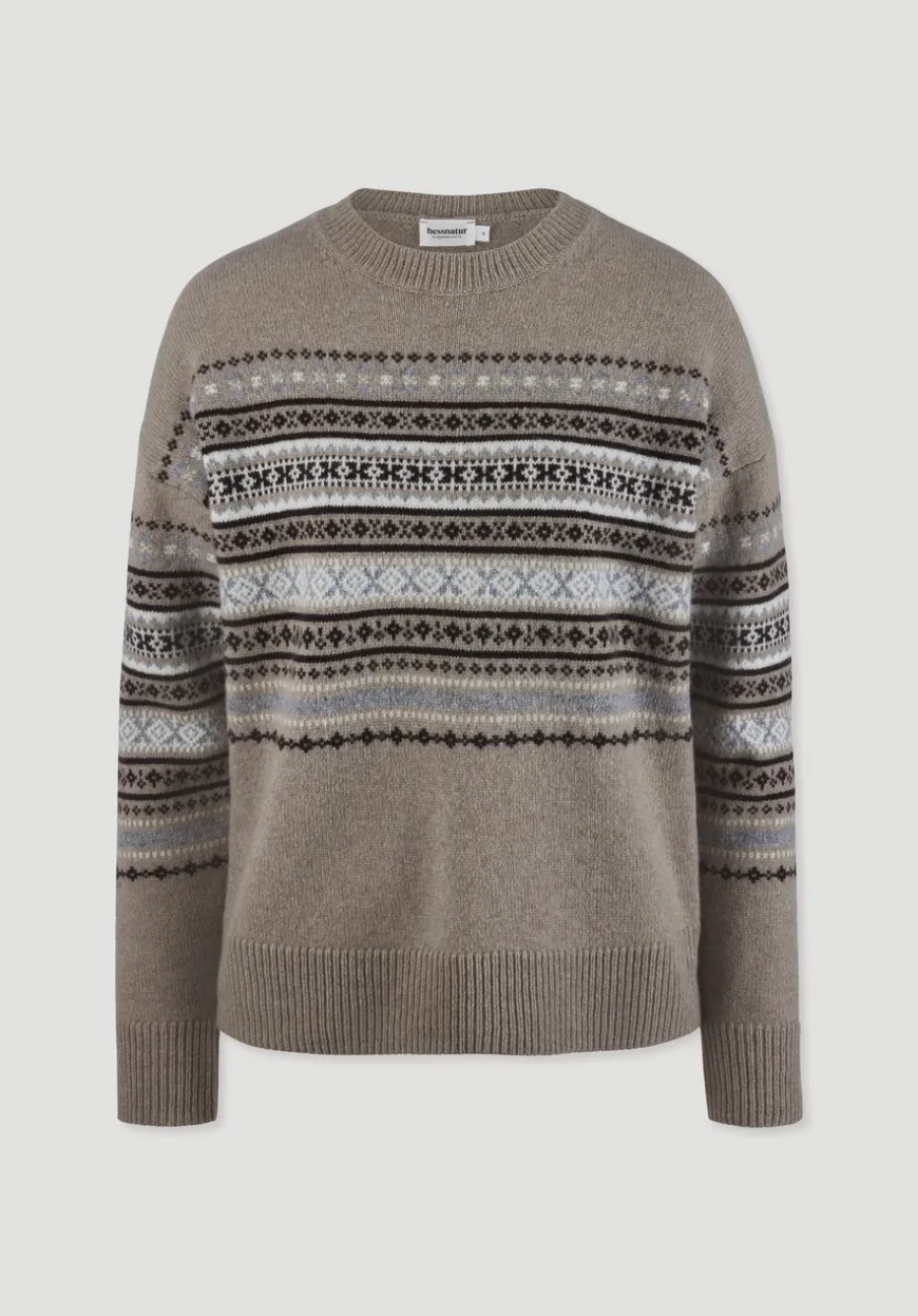 hessnatur Strick Pullover Relaxed BETTER RECYCLING aus reiner Bio-Merinowolle von|Damen Pullover