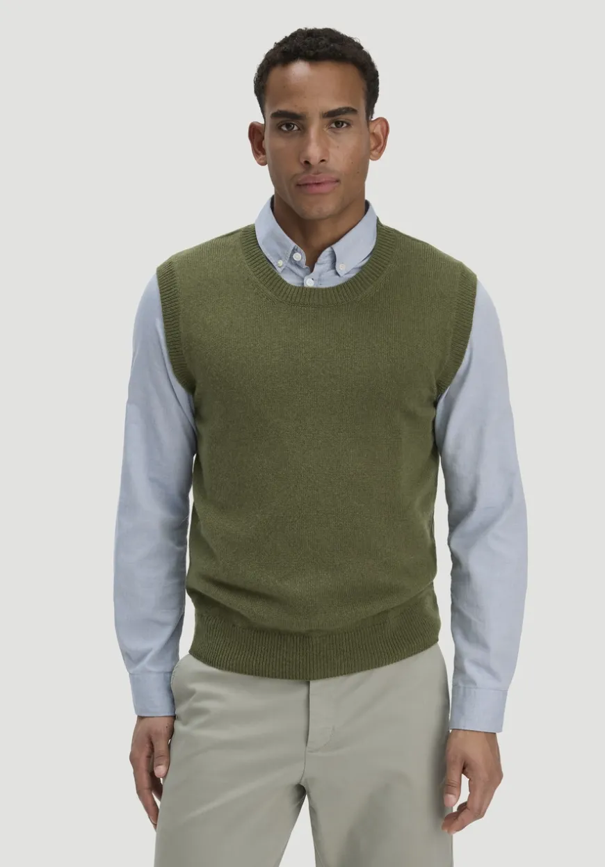 hessnatur Strick Pullunder Regular aus Bio-Merinowolle mit Bio-Baumwolle von|Herren Pullover|Strick