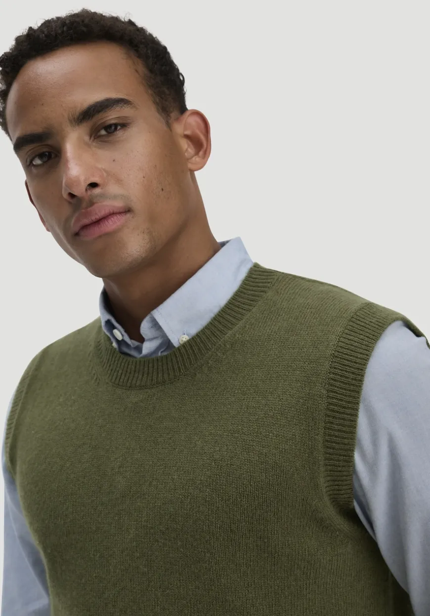 hessnatur Strick Pullunder Regular aus Bio-Merinowolle mit Bio-Baumwolle von|Herren Pullover|Strick
