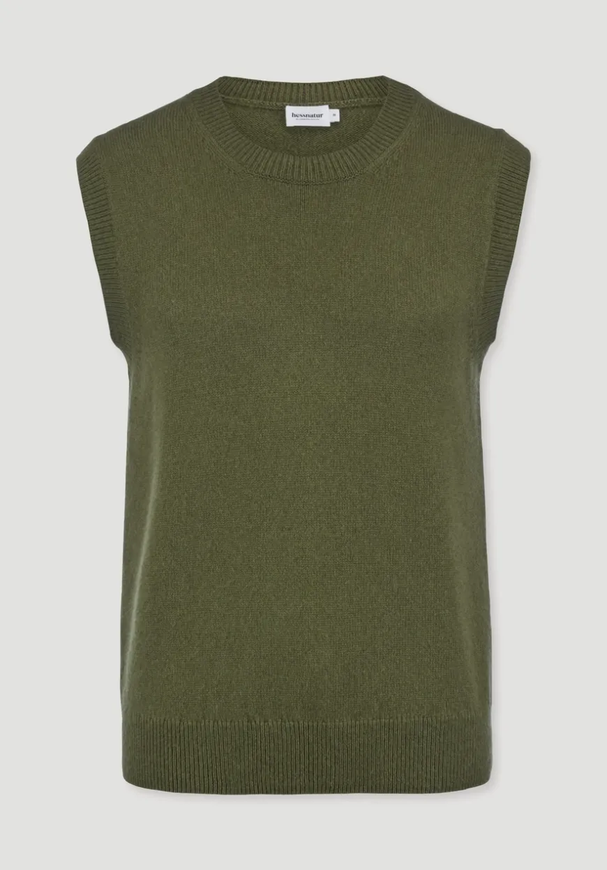hessnatur Strick Pullunder Regular aus Bio-Merinowolle mit Bio-Baumwolle von|Herren Pullover|Strick