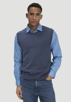 hessnatur Strick Pullunder Regular aus Bio-Merinowolle mit Bio-Baumwolle von|Herren Pullover|Strick