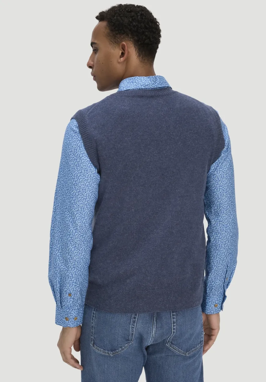 hessnatur Strick Pullunder Regular aus Bio-Merinowolle mit Bio-Baumwolle von|Herren Pullover|Strick