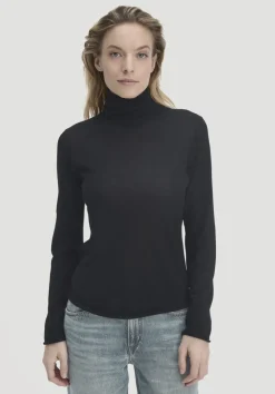 hessnatur Strick Rollkragen Pullover Slim aus reiner Bio-Merinowolle von|Damen Pullover|T-Shirts