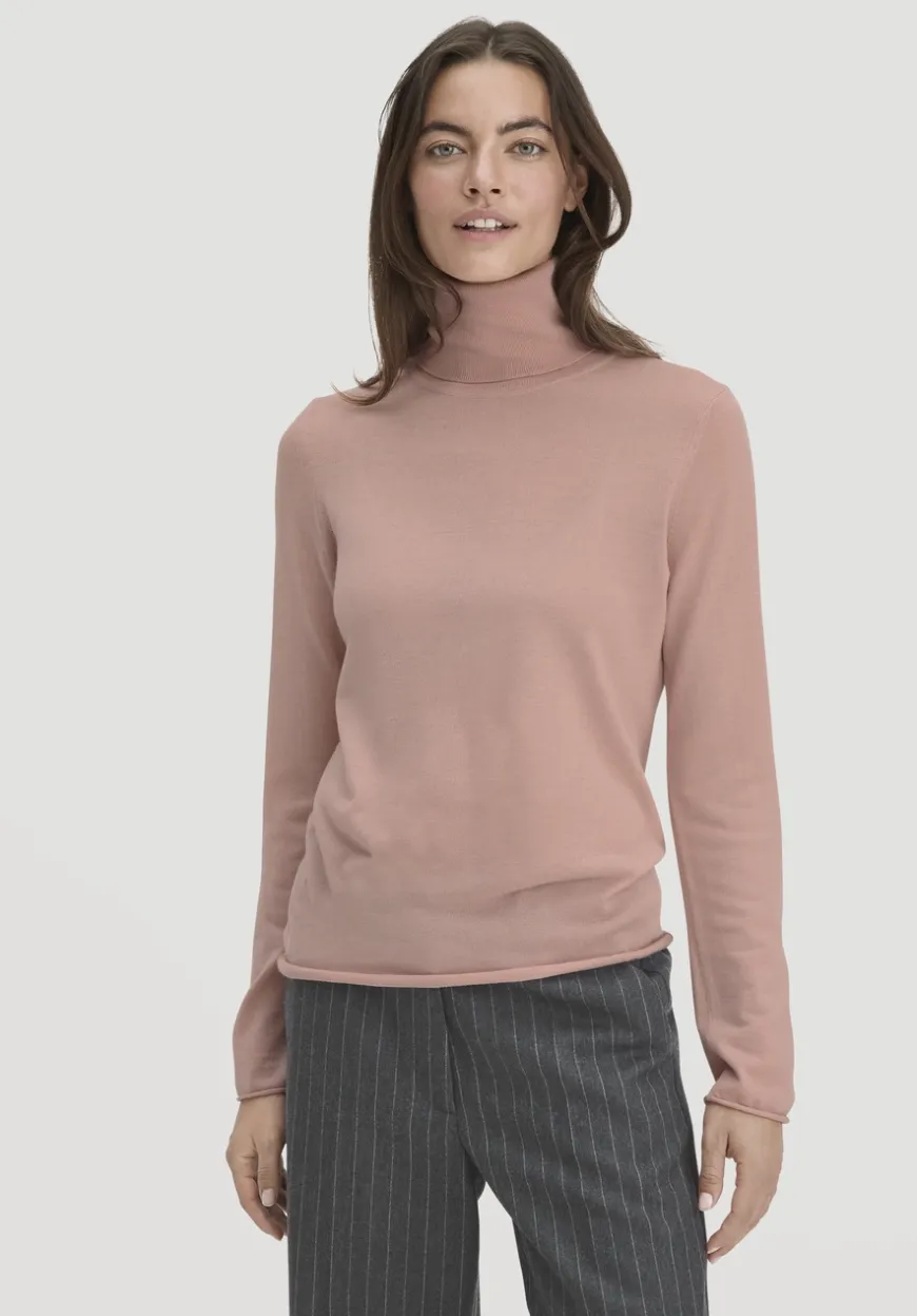hessnatur Strick Rollkragen Pullover Slim aus reiner Bio-Merinowolle von|Damen Pullover|T-Shirts