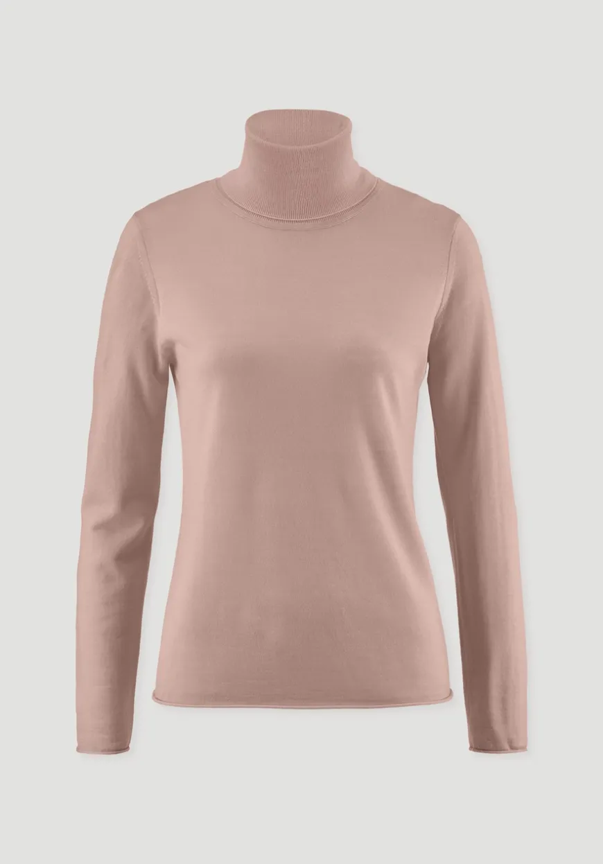 hessnatur Strick Rollkragen Pullover Slim aus reiner Bio-Merinowolle von|Damen Pullover|T-Shirts