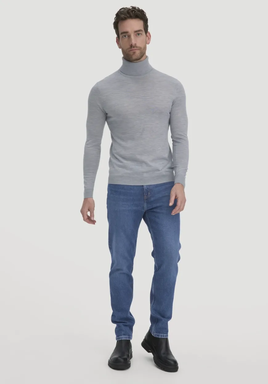 hessnatur Strick Rollkragen Pullover Regular aus reiner Bio-Merinowolle von|Herren Pullover|Strick
