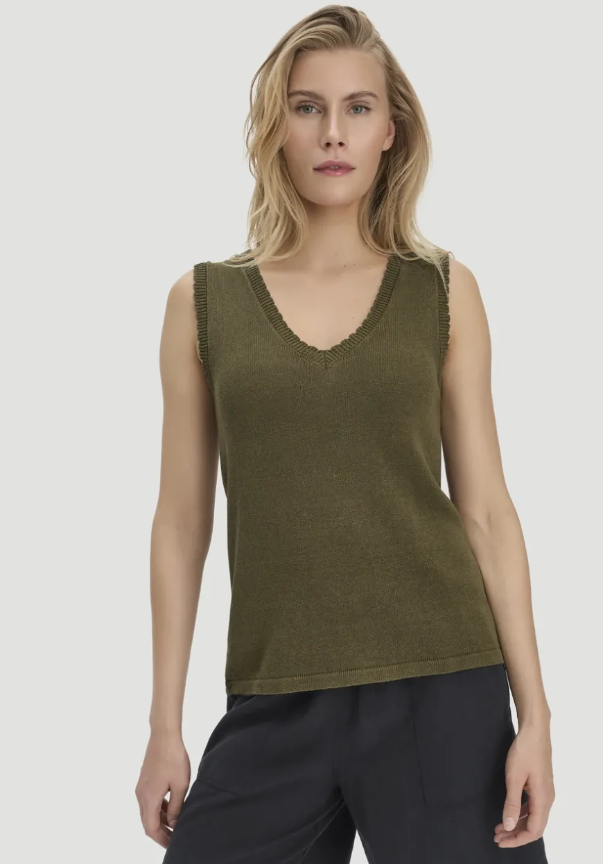 hessnatur Strick Top Regular aus Leinen mit Bio-Baumwolle und LENZING™ ECOVERO von|Damen Shirts & Tops