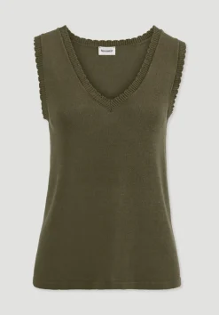 hessnatur Strick Top Regular aus Leinen mit Bio-Baumwolle und LENZING™ ECOVERO von|Damen Shirts & Tops