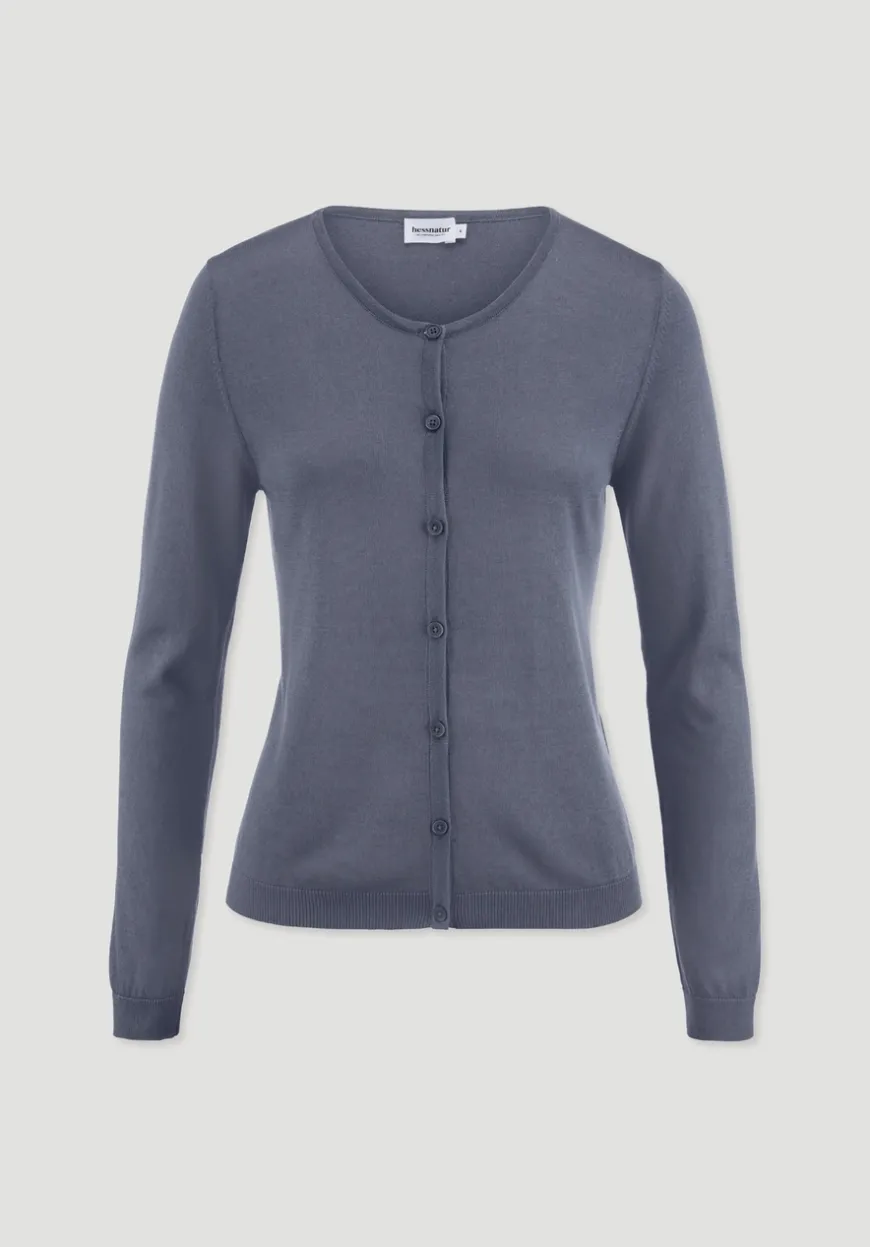 hessnatur Strickjacke Regular aus TENCEL™ Lyocell mit Bio-Baumwolle von|Damen Strickjacken