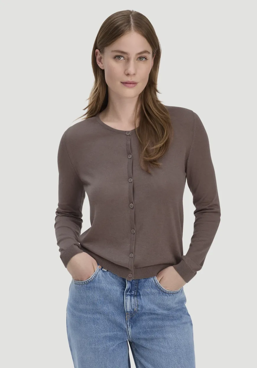 hessnatur Strickjacke Regular aus TENCEL™ Lyocell mit Bio-Baumwolle von|Damen Strickjacken