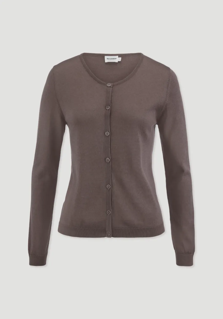 hessnatur Strickjacke Regular aus TENCEL™ Lyocell mit Bio-Baumwolle von|Damen Strickjacken