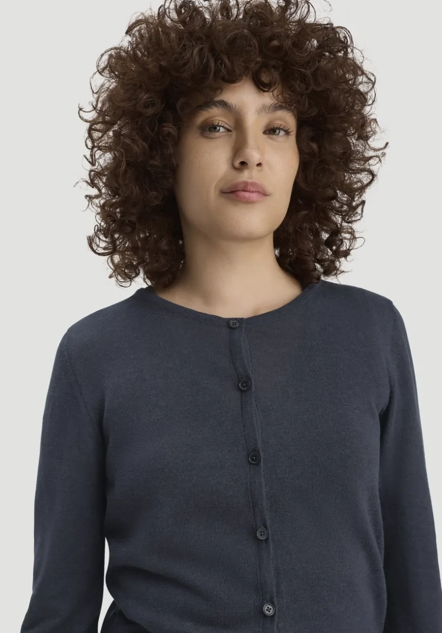 hessnatur Strickjacke Regular aus TENCEL™ Lyocell mit Bio-Baumwolle von|Damen Strickjacken