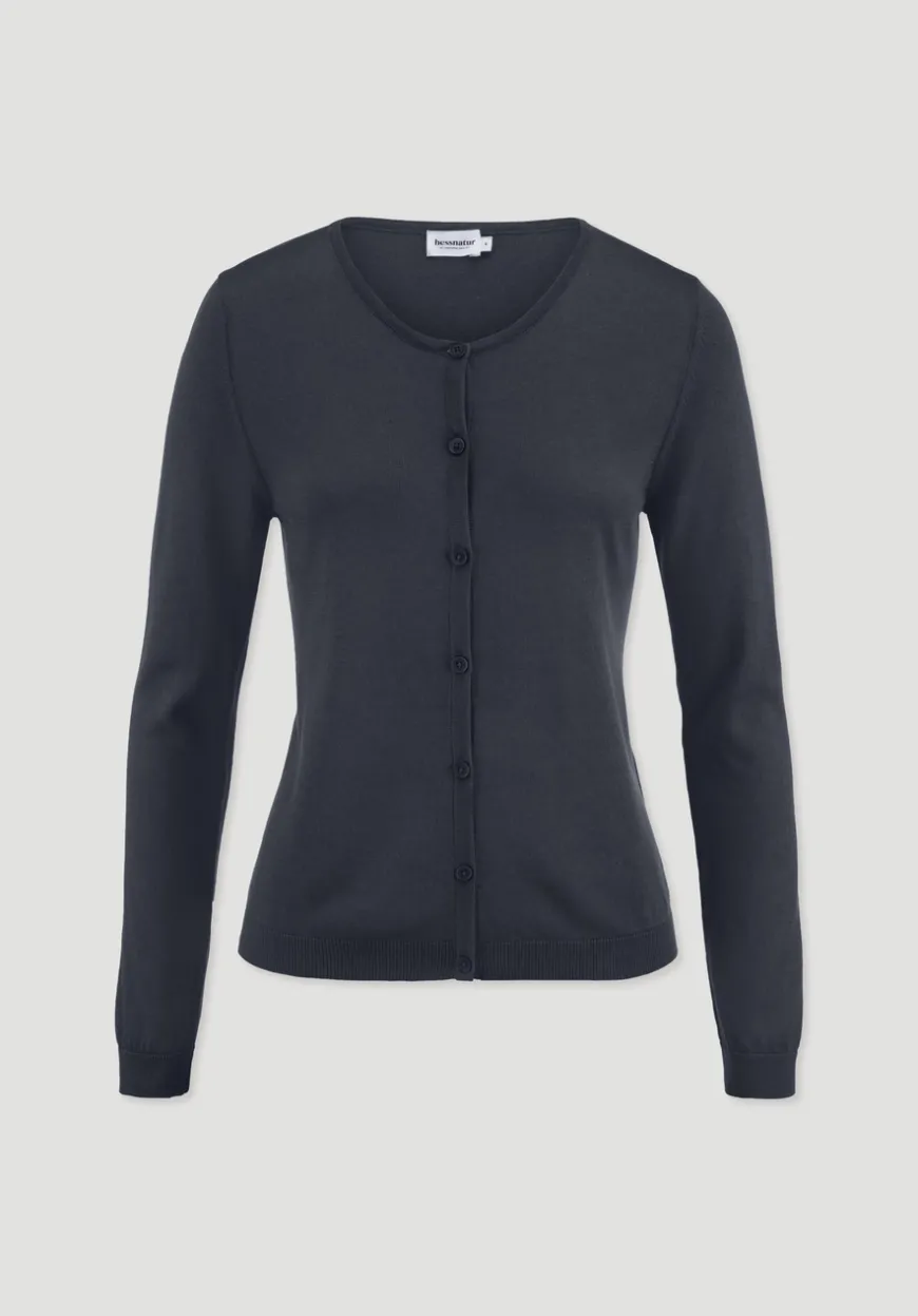 hessnatur Strickjacke Regular aus TENCEL™ Lyocell mit Bio-Baumwolle von|Damen Strickjacken