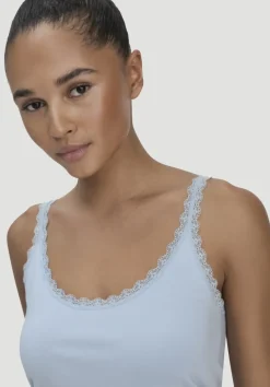 hessnatur Tanktop COTTON FEEL LACE aus Bio-Baumwolle von|Damen Unterhemden|Unterhemden