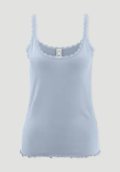 hessnatur Tanktop COTTON FEEL LACE aus Bio-Baumwolle von|Damen Unterhemden|Unterhemden