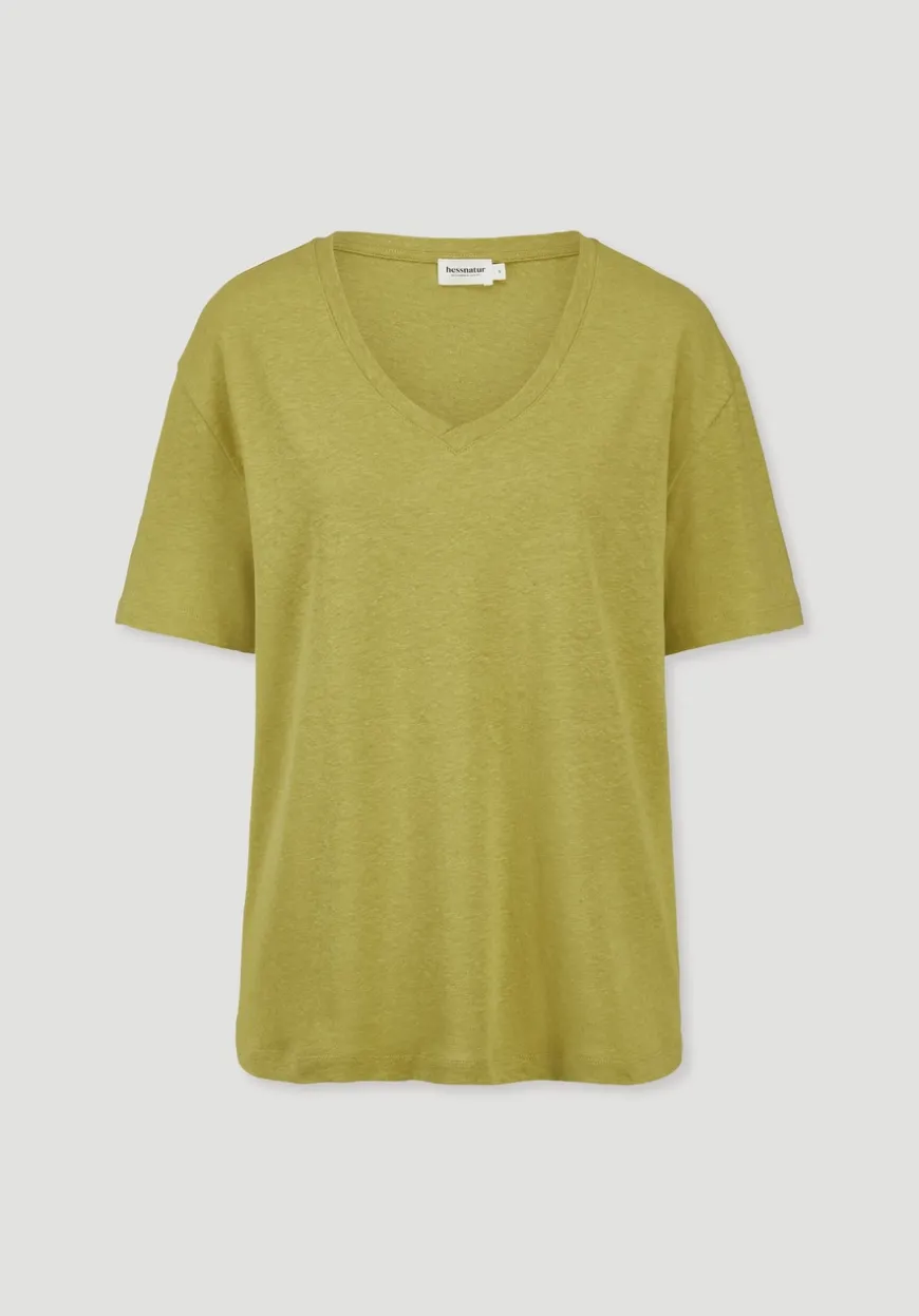 hessnatur T-Shirt Oversize aus Leinen und Bio-Baumwolle von|Damen Shirts & Tops