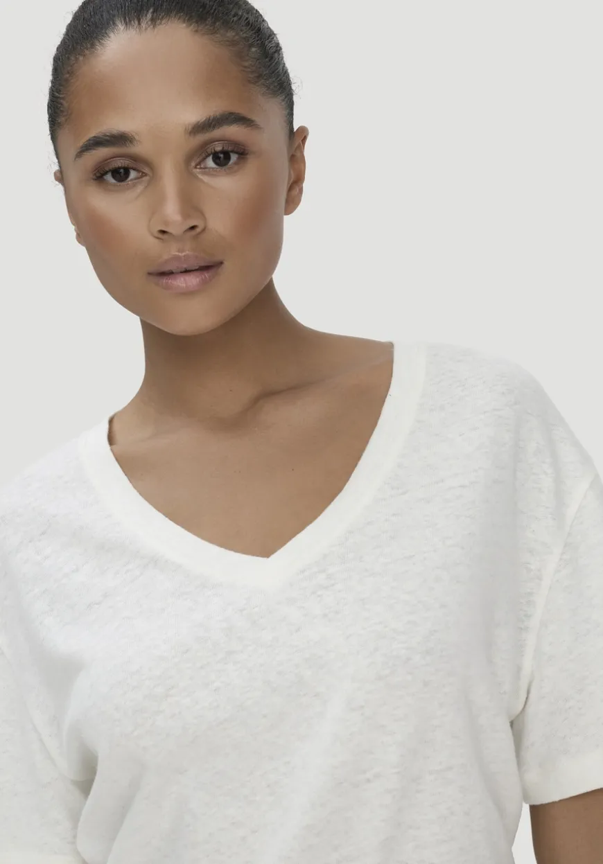 hessnatur T-Shirt Oversize aus Leinen und Bio-Baumwolle von|Damen Shirts & Tops