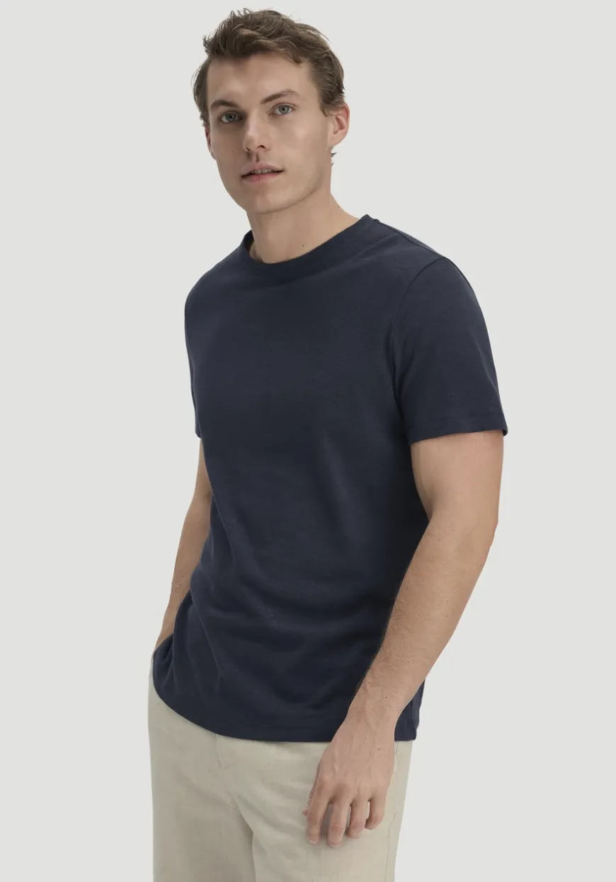 hessnatur T-Shirt Regular aus Leinen und Bio-Baumwolle von|Herren T-Shirts|T-Shirts