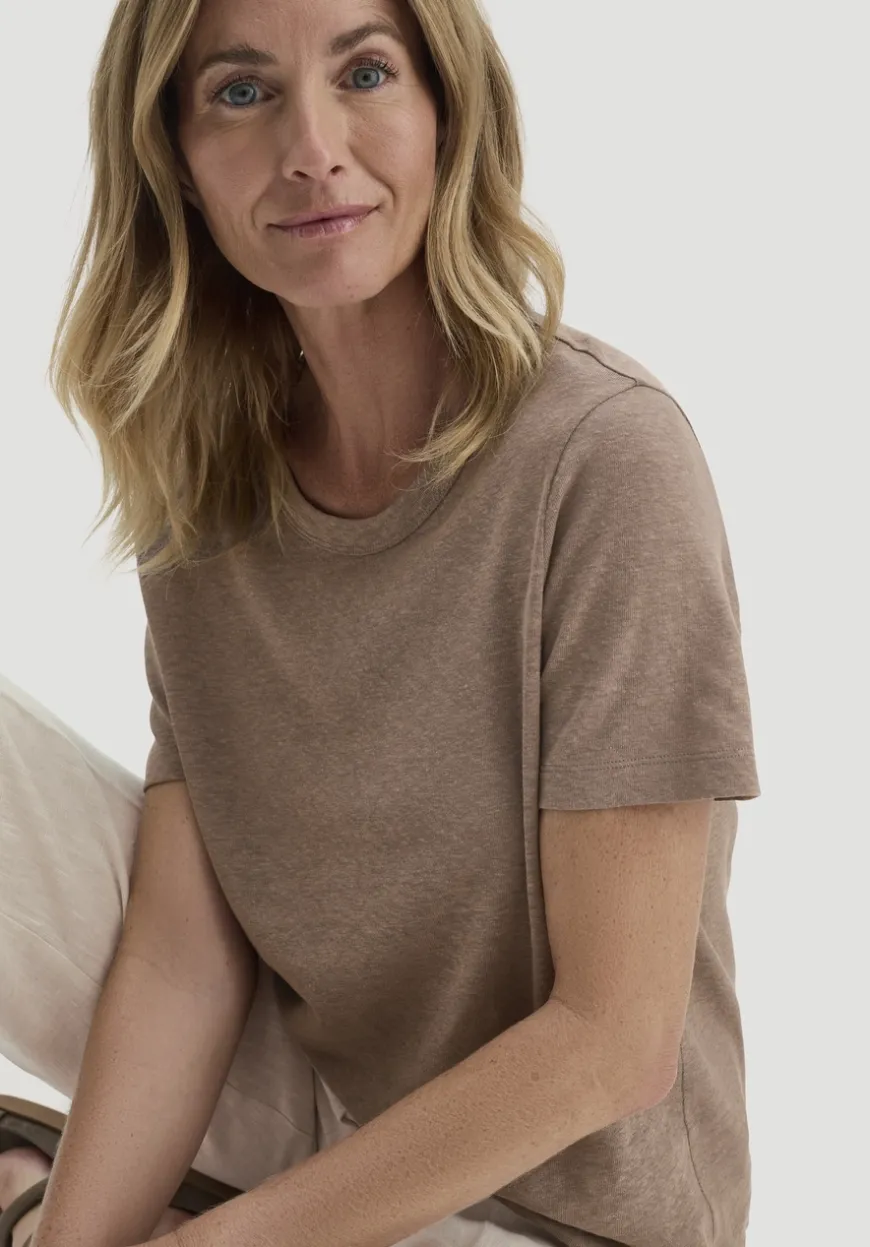 hessnatur T-Shirt Relaxed aus Leinen und Bio-Baumwolle von|Damen Shirts & Tops