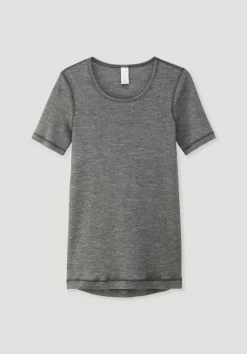 hessnatur T-Shirt SILK & WARM TOUCH mit Bio-Merinowolle und Seide von|Damen Unterhemden|Unterhemden