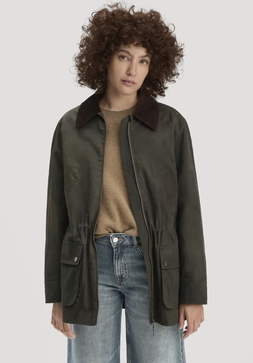 hessnatur Wachsjacke Regular aus reiner Bio-Baumwolle von|Damen Jacken & Mäntel