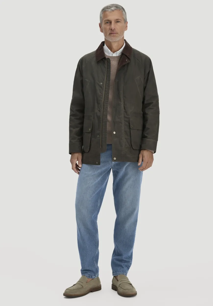hessnatur Wachsjacke Regular aus reiner Bio-Baumwolle von|Herren Jacken & Mäntel