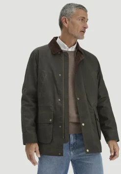 hessnatur Wachsjacke Regular aus reiner Bio-Baumwolle von|Herren Jacken & Mäntel