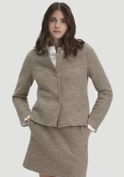 hessnatur Walk Jacke Regular aus reiner Bio-Merinowolle von|Damen Jacken & Mäntel