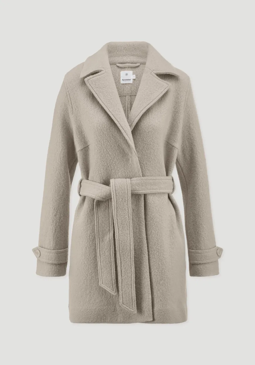 hessnatur Walk Mantel Regular aus reiner Bio-Merinowolle von|Damen Jacken & Mäntel