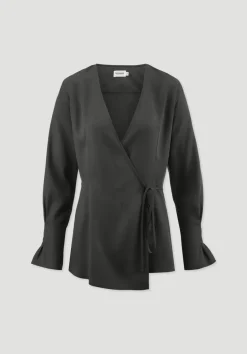 hessnatur Wickelbluse Regular aus TENCEL™ Lyocell von|Damen Blusen