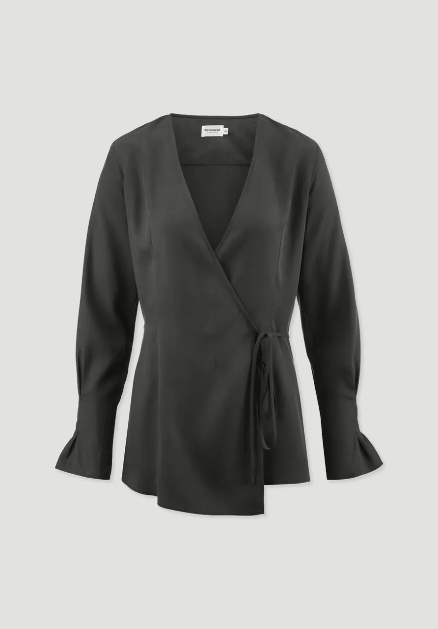 hessnatur Wickelbluse Regular aus TENCEL™ Lyocell von|Damen Blusen