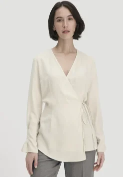 hessnatur Wickelbluse Regular aus TENCEL™ Lyocell von|Damen Blusen