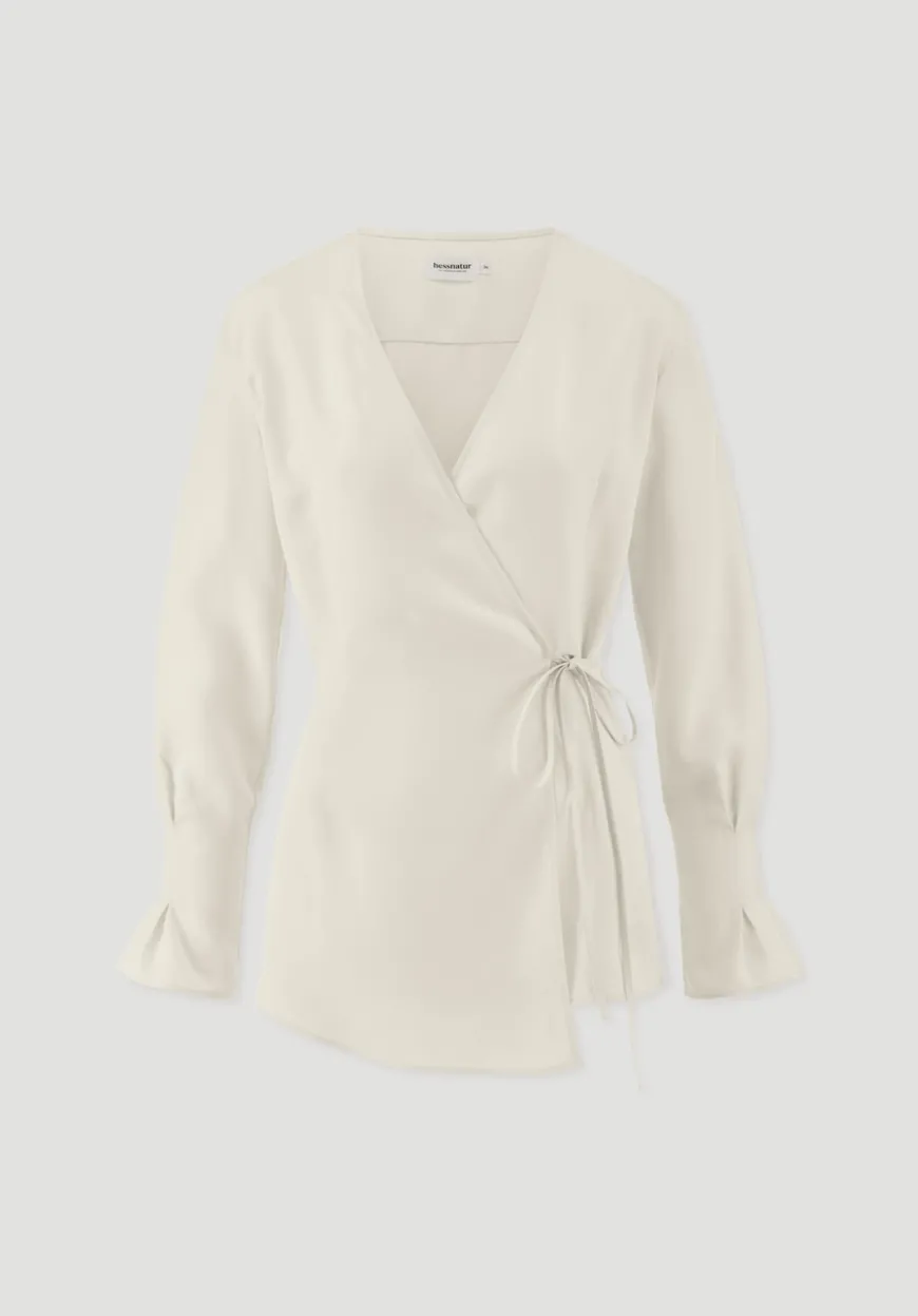 hessnatur Wickelbluse Regular aus TENCEL™ Lyocell von|Damen Blusen
